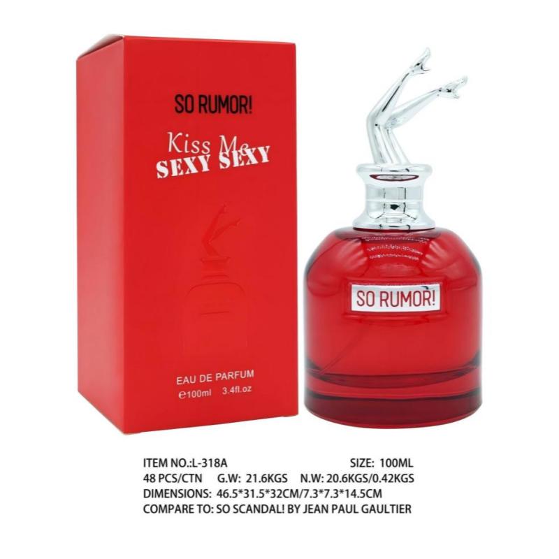 Perfume Floral Fragrance - Luxus-Damenparfüm 100ml, langanhaltend, Scandal Legs Flakon,