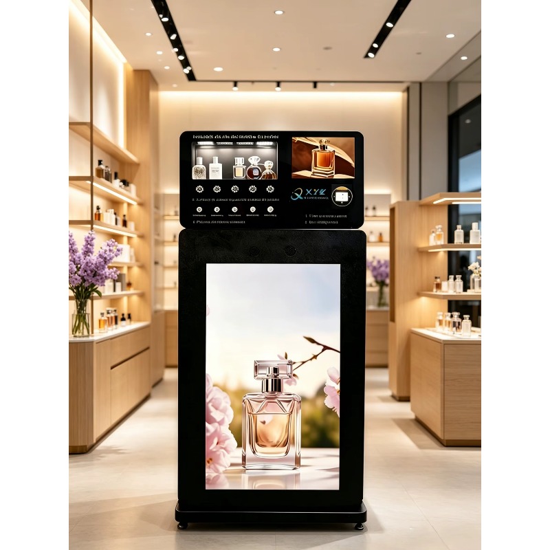 Perfume In Fragrance Shop - Anpassbarer 24-Stunden-Selbstbedienungs-Touchscreen-Parfüm-Verkaufsautomat, freistehender Duftspray-Spender-Kiosk für Einkaufszentren