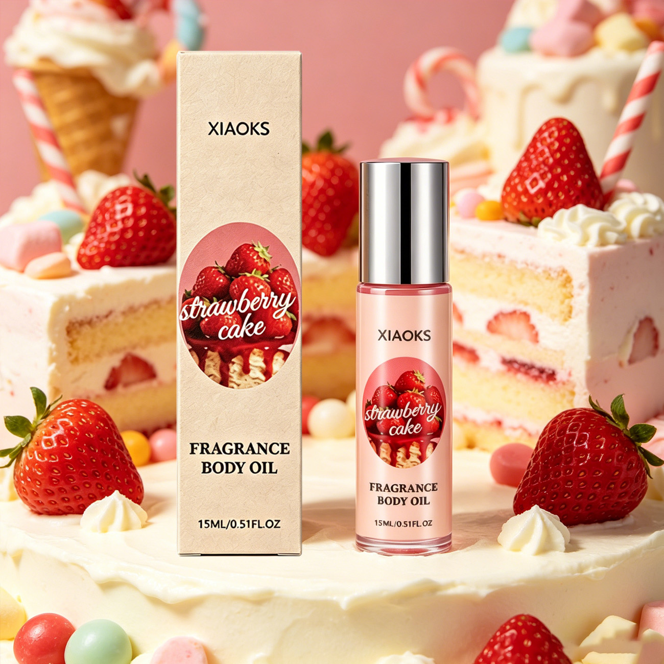 1 Flasche Erdbeer-Kuchen Roll- – Fragrance World Perfume Bewertung und Preis